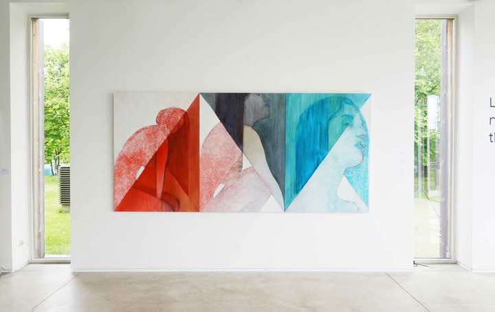Near the window, triptych, later shown at «Всё», TechArts (Pakrante), Vilnius, 2020