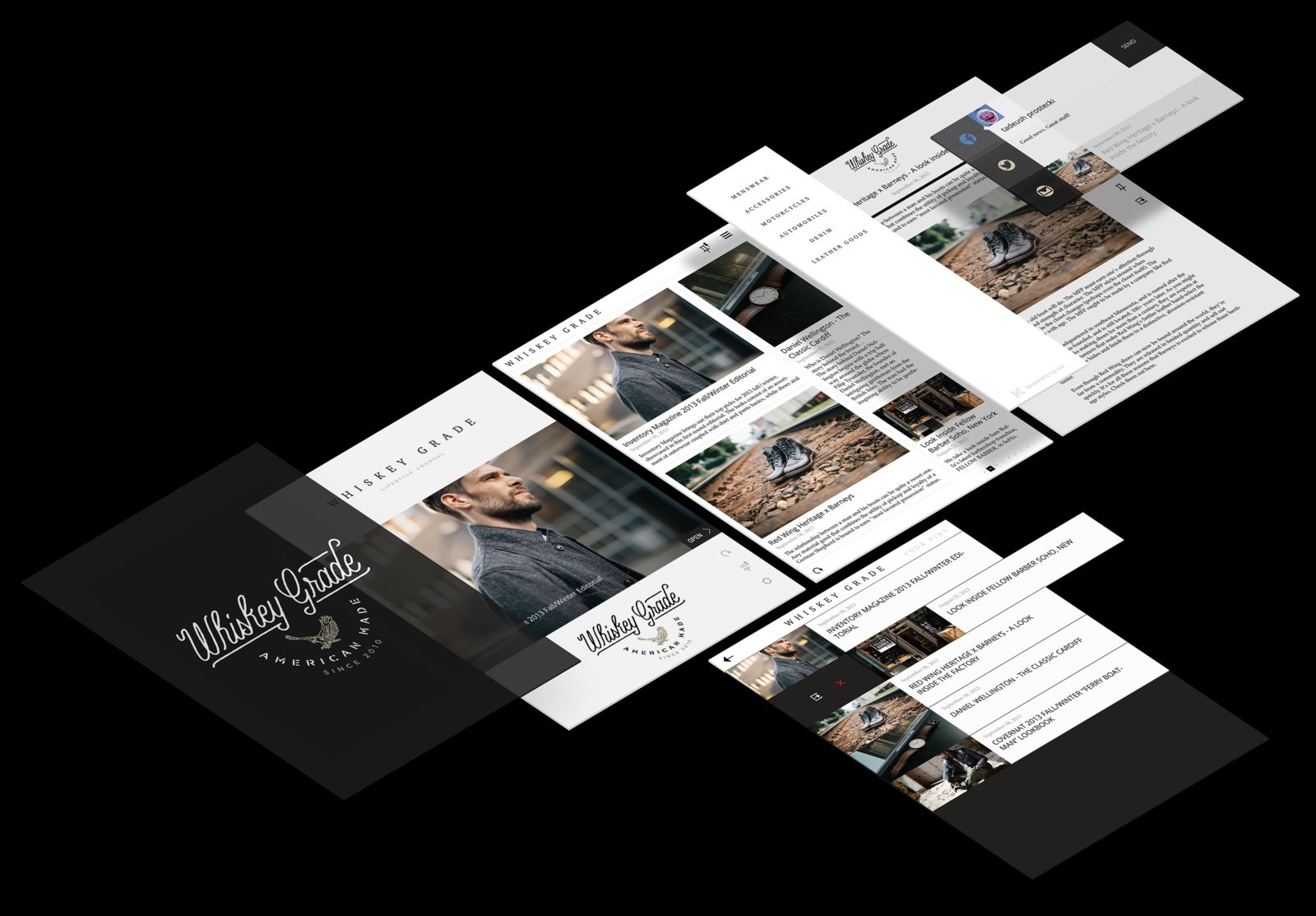 WhiskeyGrade app screens